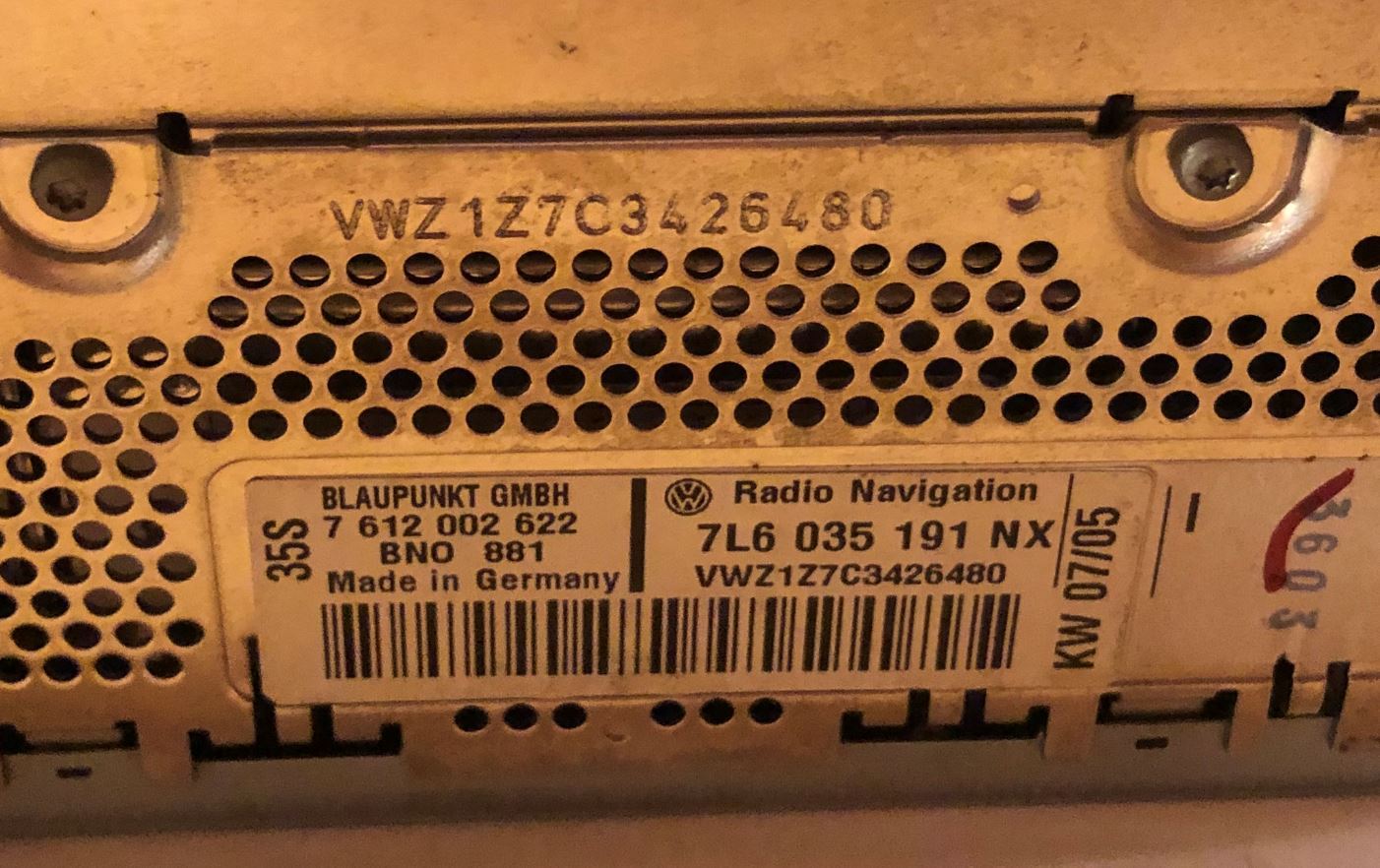 VW Radio Code VW Blaupunkt Radio MFD2 VWZ1Z7